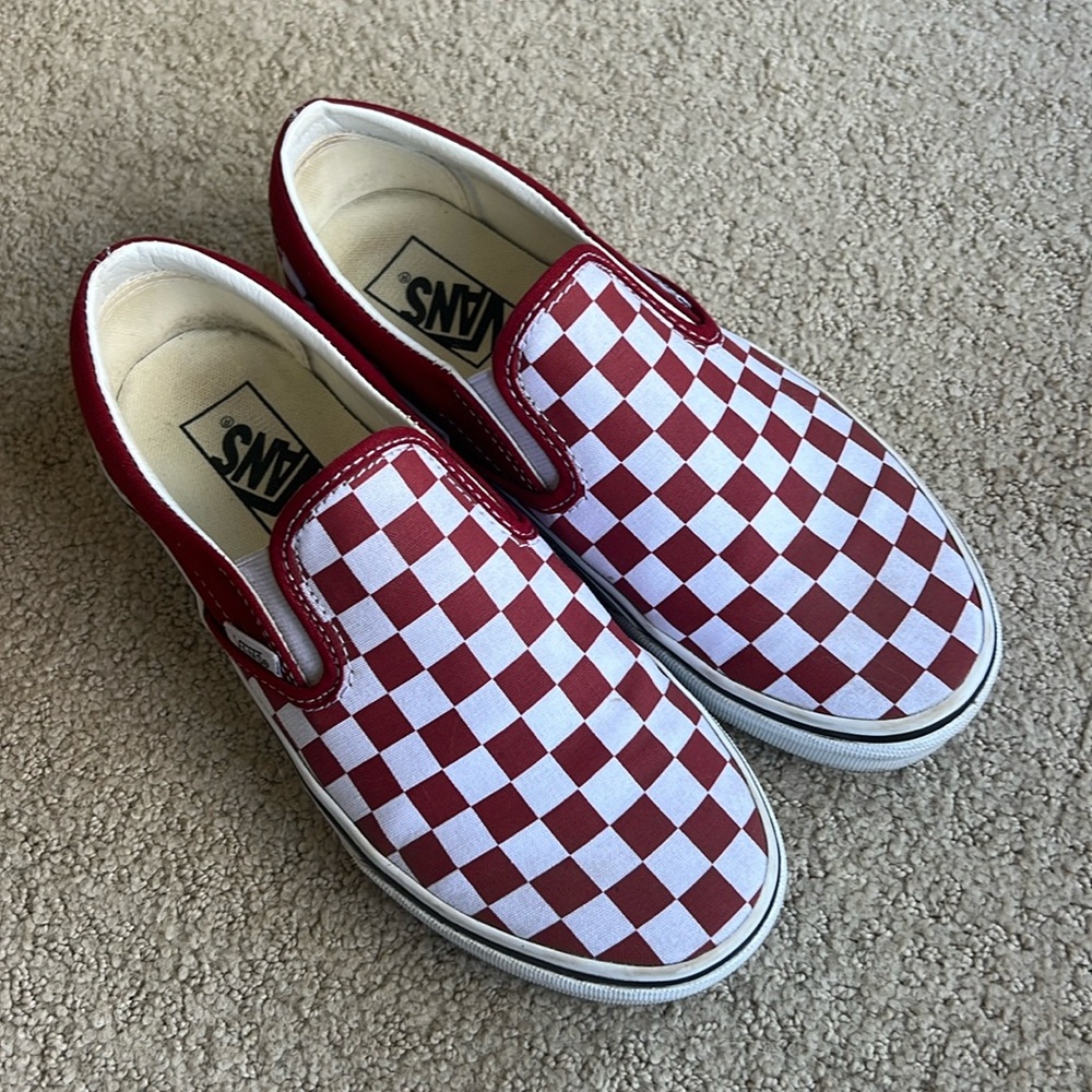 Red checkered vans